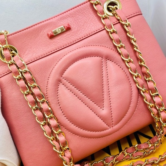 VALENTINO by MARIO VALENTINO โก Rita Pink Leather โก Shoulder Bag ๐ฒ Price to Sell - Picture 2 of 16